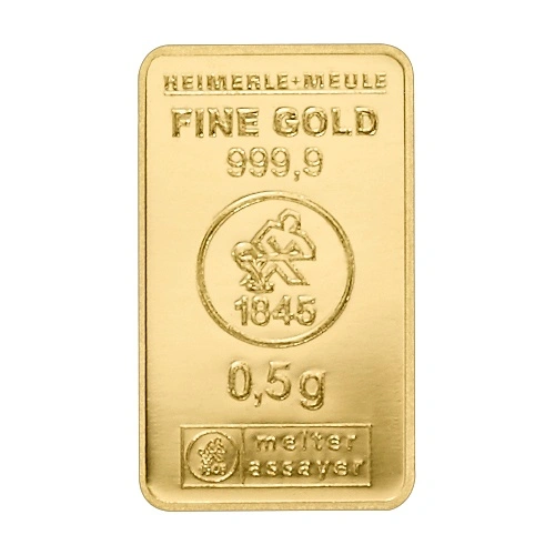 0,5 g Goldbarren Heimerle und Meule