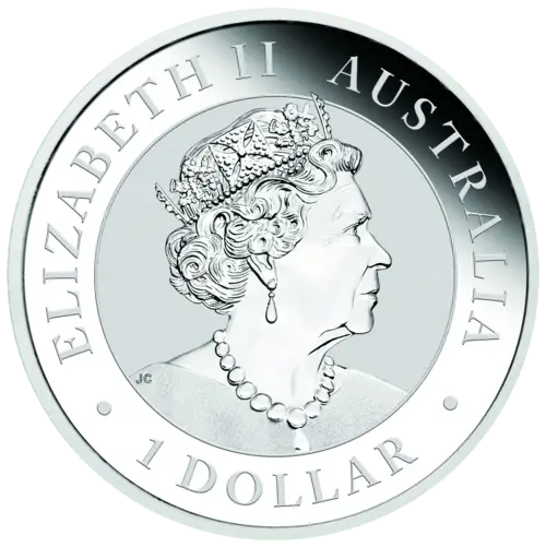 Rückseite der 1 Unze Silber Kookaburra 2019 von Hersteller Perth Mint