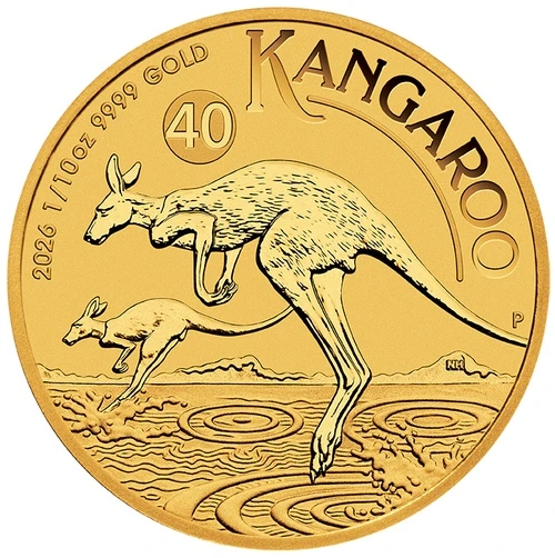 1/10 Unze Gold Australien Känguru 2026 Motivseite