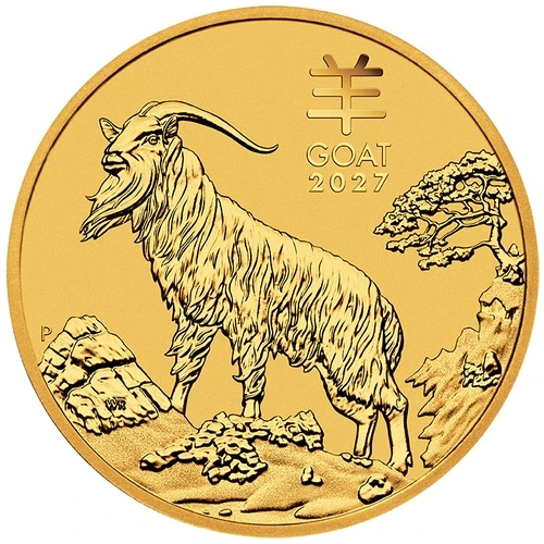 1/10 Unze Gold Lunar III Ziege 2027 1/10 Unze Gold Lunar III Ziege 2027