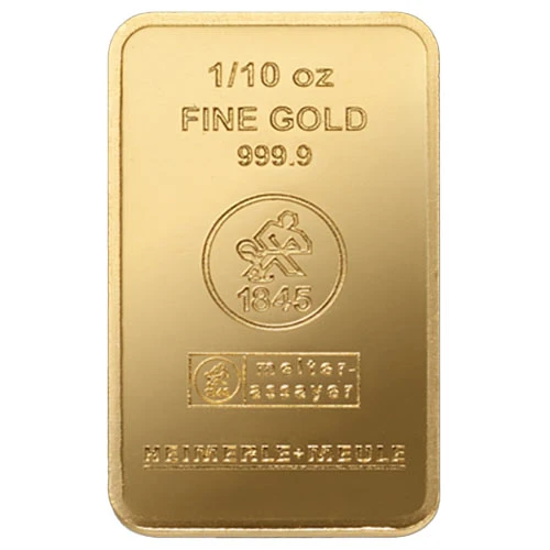 1/10 Unze Goldbarren Heimerle & Meule