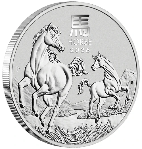 1/2 Unze Silber Lunar III Pferd 2026