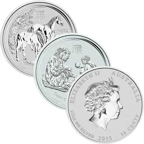 1/2 Unze Silbermünze divers