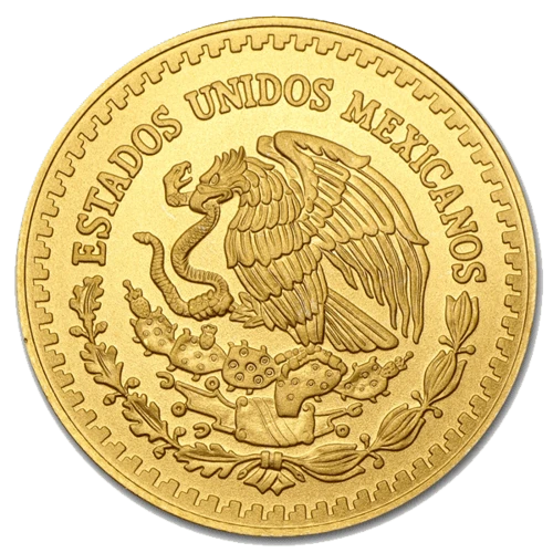Rückseite Goldmünze 1/2 Unze Gold Mexiko Libertad, der Hersteller Casa de Monada de México