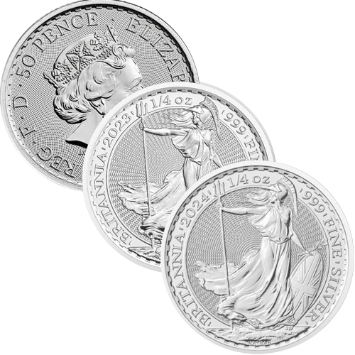 1/4 Unze Silber Britannia diverse Jahrgänge (differenzbesteuert)