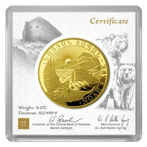 1 4 unze gold arche noah 2025 sicherheits kapsel