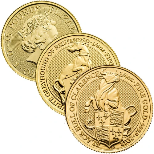 Sammelbild 1/4 unze gold the queens beast