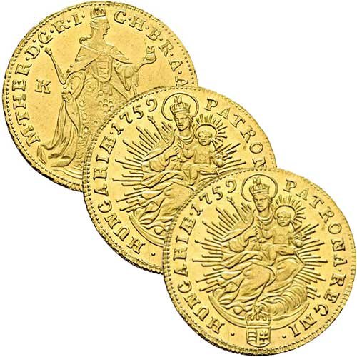 3,5 g Gold Ungarn 1 Dukat diverse Jahrgänge
