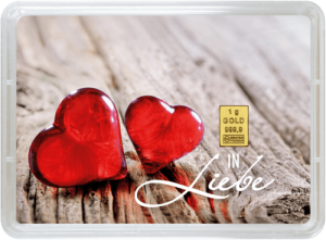 1 g Gold Geschenkkarte In Liebe