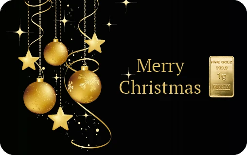 1 g Goldbarren FineCard Merry Christmas 1 g Goldbarren FineCard Merry Christmas