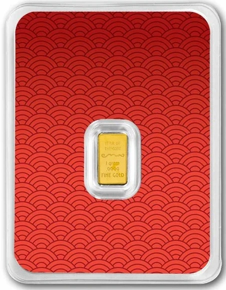 1 g Goldbarren Lunar Legend Three Goats 2027 Blister Rueckseite 1 g Goldbarren Lunar Legend Three Goats 2027 Blister Rueckseite