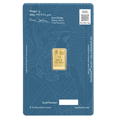 1 g Goldbarren Britannia Royal Mint NEU