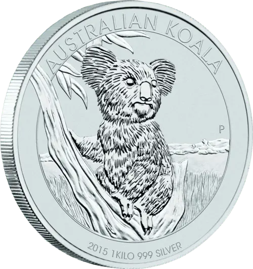 Vorderseite Silbermünze 1 kg Australian Koala Vorderseite Silbermünze 1 kg Australian Koala
