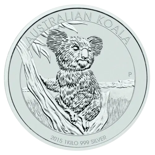 Vorderseite der 1 kg Silber Australian Koala 2015 von Hersteller Perth Mint