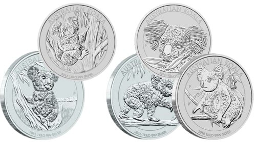 1 kg Silbermünze Australien Koala diverse Jahrgänge von The Perth Mint Australia
