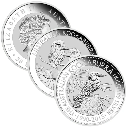 1 kg Silber Kookaburra diverse Jahrgänge (differenzbesteuert)