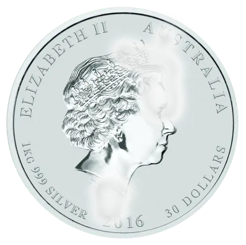 1 kg Silber Lunar angelaufen