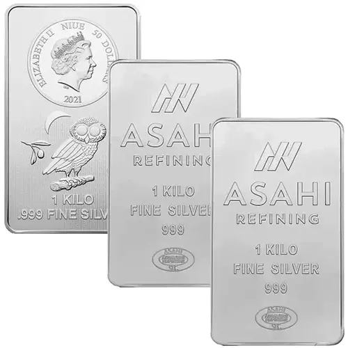 1 kg Silber Münzbarren Eule diverse Jahrgänge