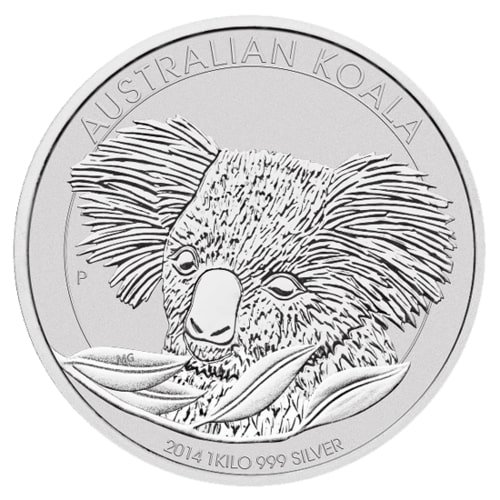 Vorderseite der 1 kg Silber Australian Koala 2014 von Hersteller Perth Mint