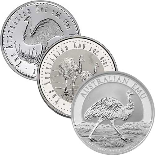 1 Unze Palladium Emu diverse Jahrgänge