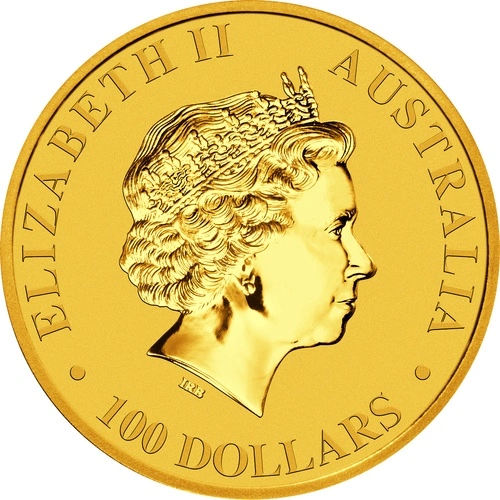 Rückseite Goldmünze 1 Unze Australien Emu 2018, der Hersteller Perth Mint Australia