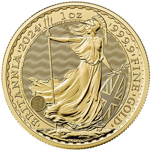 100 x 1 Unze Gold Britannia 2024 Charles III. ohne Krone