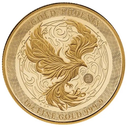 1 oz gold phoenix 2025 vorderseite
