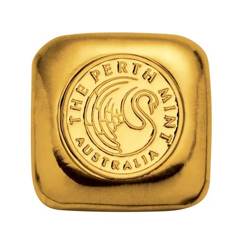 1 Unze Goldbarren Perth Mint gegossen Vorderseite