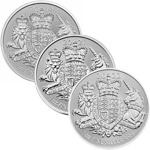 1 Unze Silber The Royal Arms diverse Jahrgänge