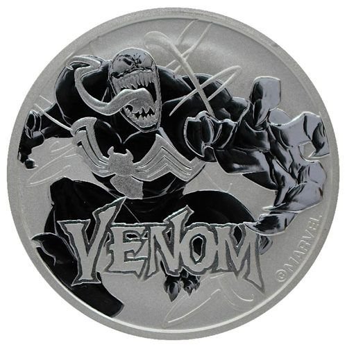 Vorderseite der 1 Unze Silber Marvel Venom 2020 von Hersteller Perth Mint