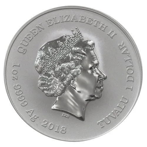 Rückseite der 1 Unze Silber Marvel Iron man 2018 von Hersteller Perth Mint