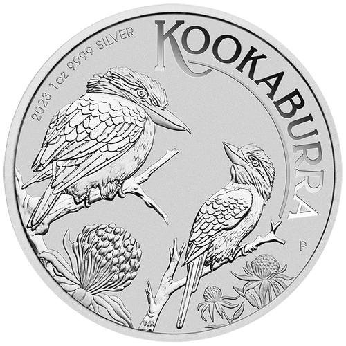 Vorderseite 1 Unze Silber Kookaburra 2023 von Hersteller Perth Mint