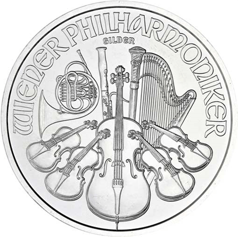 1 Unze Silber Wiener Philharmoniker 2024 Vorderseite