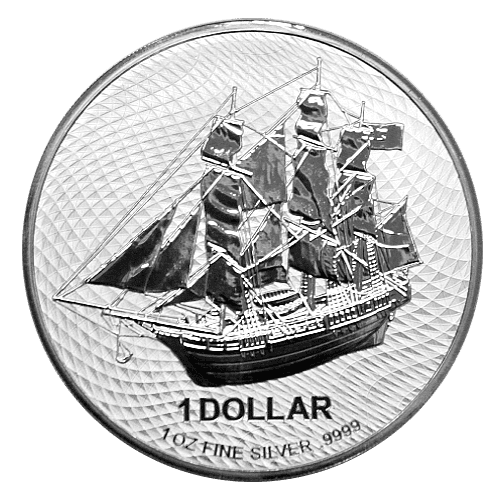 Vorderseite der 1 Unze Silber Cook Islands Bounty 2021 von Hersteller Heimerle & Meule Vorderseite der 1 Unze Silber Cook Islands Bounty 2021 von Hersteller Heimerle & Meule
