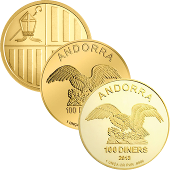 1 Unze Gold Andorra Eagle diverse Jahrgänge