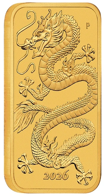 1 Unze Gold Münzbarren Rectangular Dragon 2026 1 Unze Gold Münzbarren Rectangular Dragon 2026