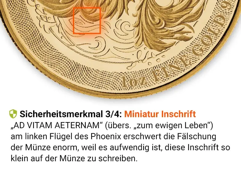 1 Unze Gold Niue Phoenix 2025