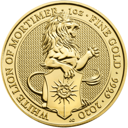 1 Unze Gold The Queen´s Beasts - White Lion of Mortimer 2020