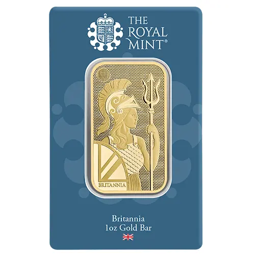 1 Unze Goldbarren Britannia Royal Mint NEU