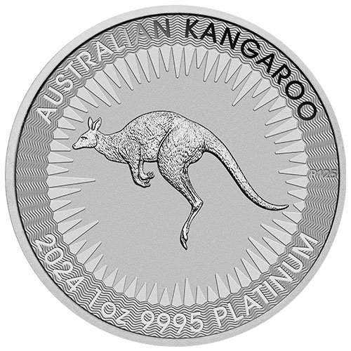 1 Unze Platin Australien Känguru 2024 Motiv