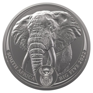 1 Unze Platin The Big Five Elefant 2022