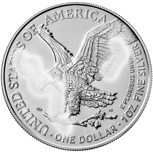 1 Unze Silber American Eagle angelaufen