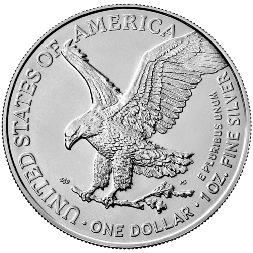 Vorderseite 1 Unze Silber American Eagle 2021 Typ 2 von Hersteller United States Mint