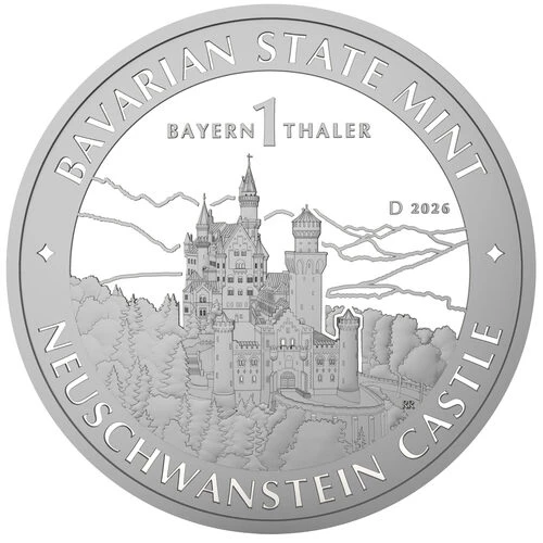 1 Unze Silber Bayern Thaler 2026 Motivseite