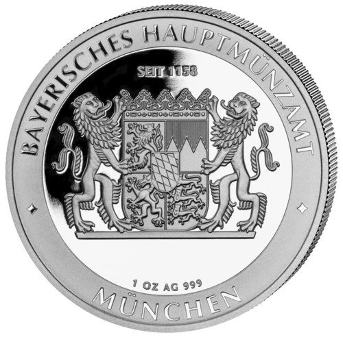 1 Unze Silber Bayern Thaler 2026 Wertseite 1 Unze Silber Bayern Thaler 2026 Wertseite
