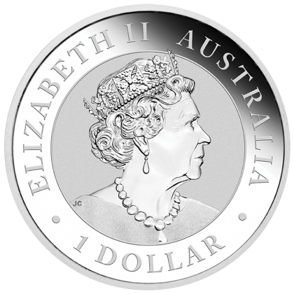 Rückseite der 1 Unze Silber Australien Nugget Golden Eagle 2021 von Hersteller Perth Mint
