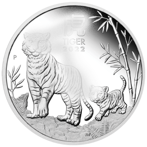 1 kg Silber Lunar angelaufen
