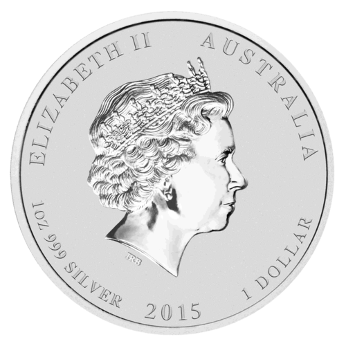 Rückseite der 1 Unze Silber Lunar II Ziege 2015 von Hersteller Perth Mint