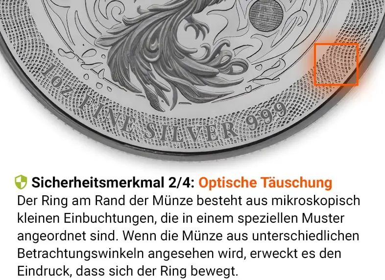 Sicherheitsmerkmal silber phoenix 2025