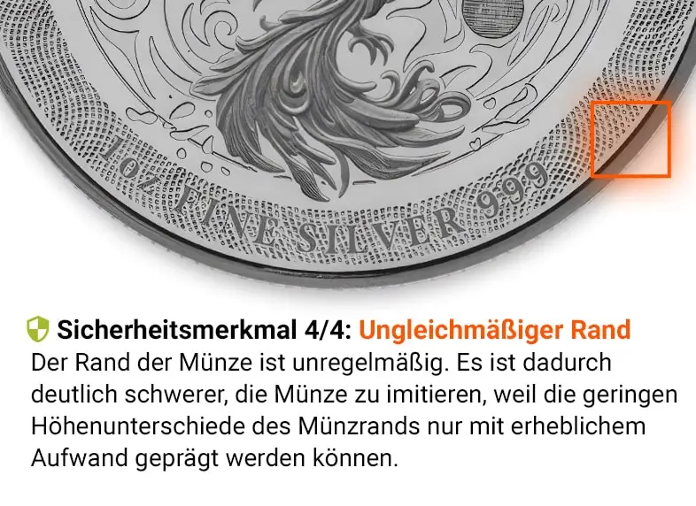 Sicherheitsmerkmal silber phoenix 2025